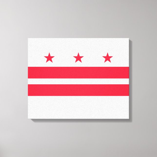Lienzo Bandera de Washington D.C. (Distrito de Columbia) (Anverso)