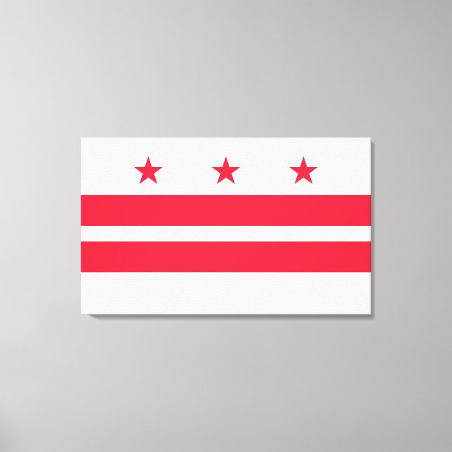 Lienzo Bandera de Washington D.C. (Distrito de Columbia) (Anverso)
