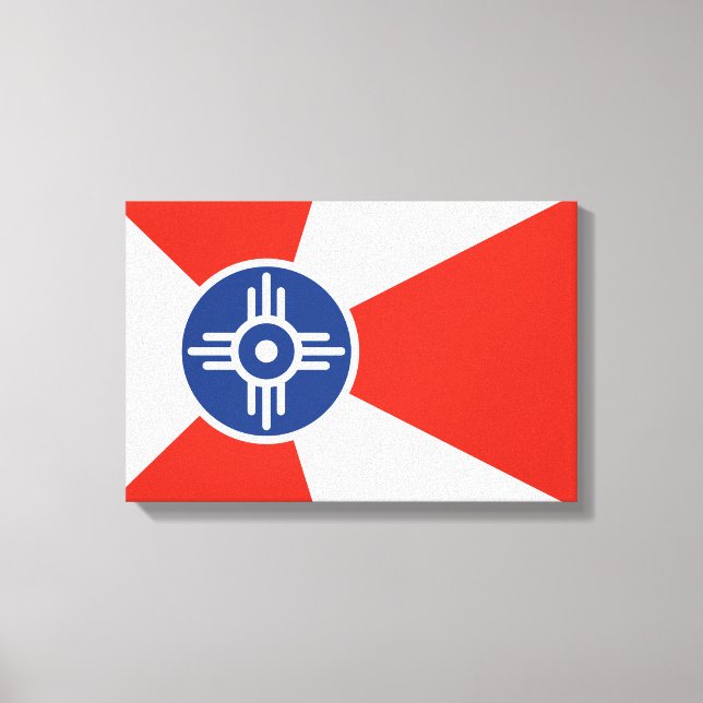 Lienzo Bandera de Wichita (Kansas, Estados Unidos) (Anverso)