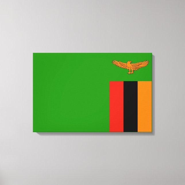Lienzo Bandera de Zambia (Anverso)