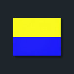 Lienzo Bandera de Zandvoort<br><div class="desc">Bandera de Zandvoort,  Países Bajos La bandera consiste en dos franjas horizontales de igual ancho,  la superior amarilla y la inferior azul</div>
