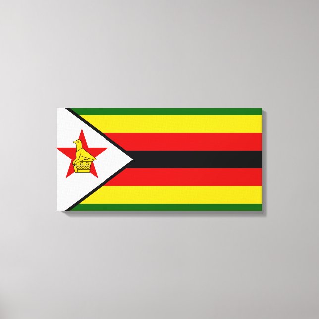 Lienzo Bandera de Zimbabue (Anverso)