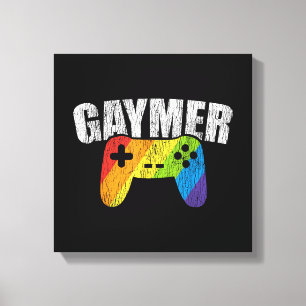 Lienzo Bandera del arcoiris gay jugando a la homosexualid