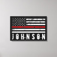 Bandera del bombero con nombre personal alterado