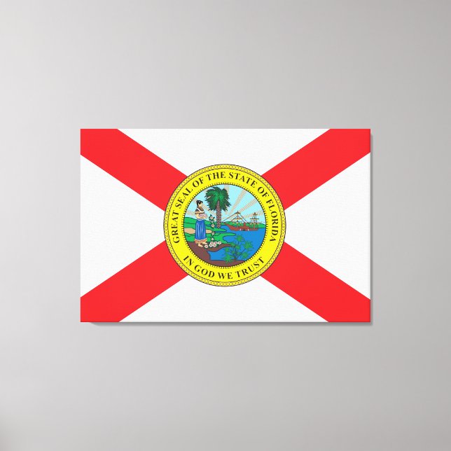 Lienzo Bandera del estado de Florida (Anverso)