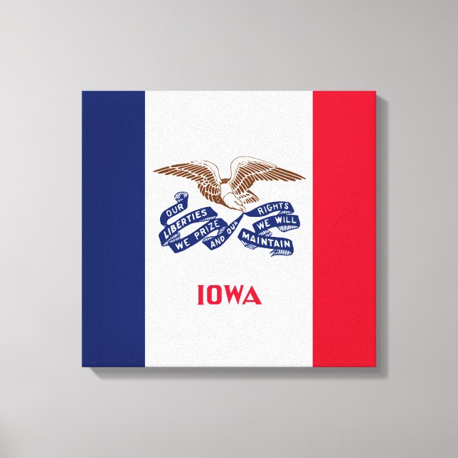 Lienzo Bandera del Estado de Iowa (Anverso)