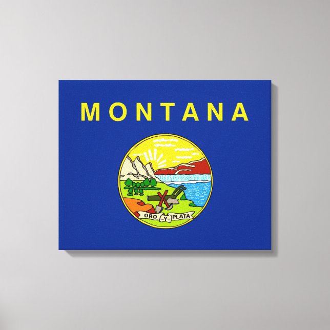 Lienzo Bandera del Estado de Montana (Anverso)