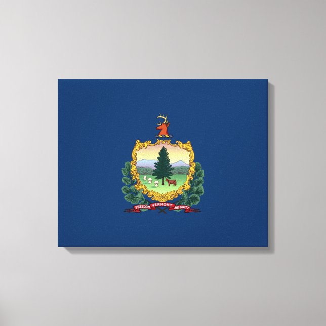 Lienzo Bandera del Estado de Vermont (Anverso)