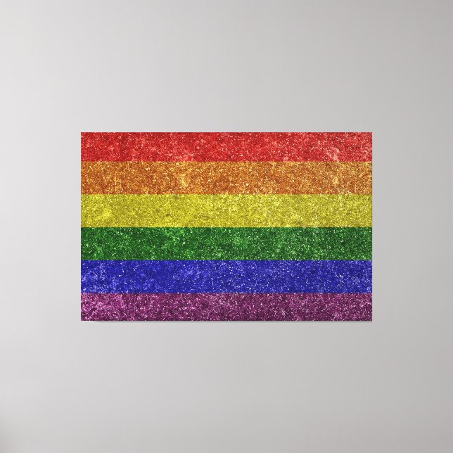 Lienzo Bandera del orgullo arco iris (Anverso)