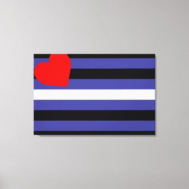 Lienzo Bandera del Orgullo de Cuero (Anverso)