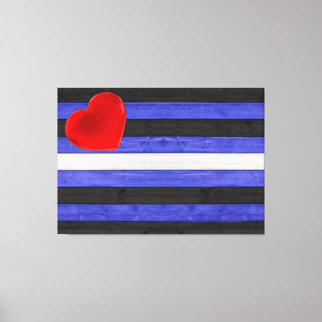 Lienzo Bandera del orgullo de cuero de SlipperyJoe negro  (Anverso)