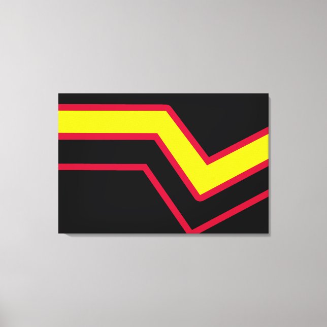 Lienzo Bandera del Orgullo de Goma / Látex (Anverso)
