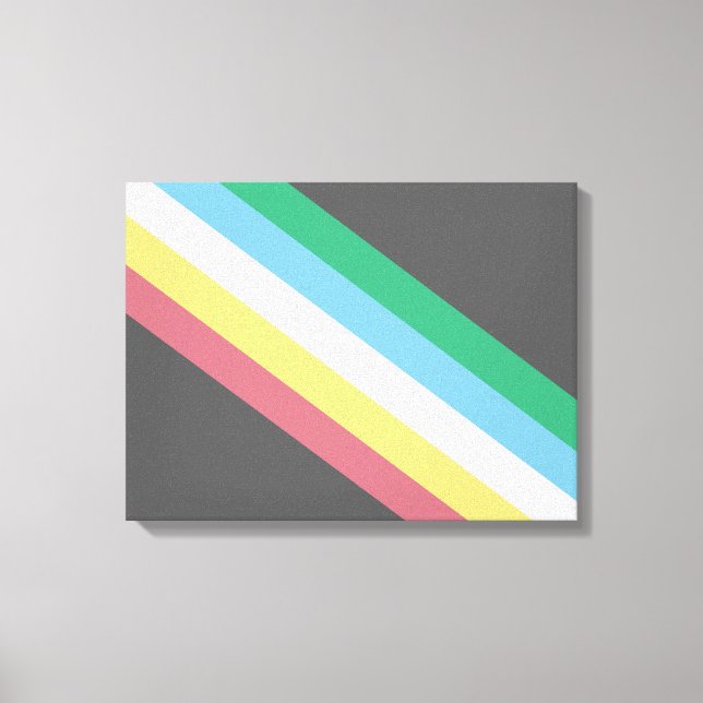 Lienzo Bandera del Orgullo de la Discapacidad (Anverso)