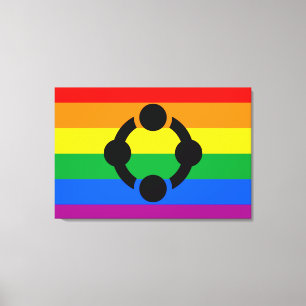 Lienzo Bandera del Orgullo de Niche Arcoíris
