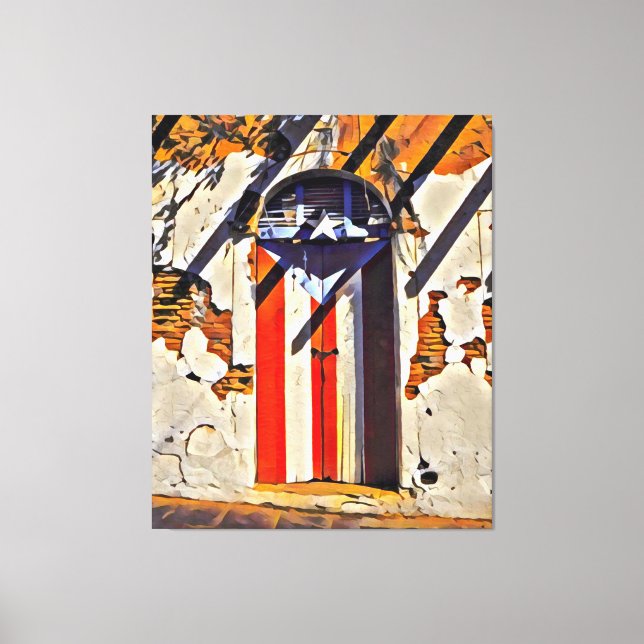 Lienzo Bandera del orgullo de Puerto Rico (Anverso)