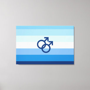 Lienzo Bandera del Orgullo Gay Masculino MLM