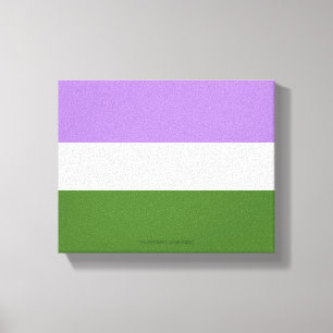 Lienzo bandera del orgullo genderqueer de SlipperyJoe lav