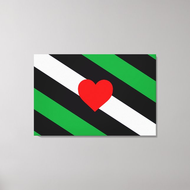 Lienzo Bandera del Orgullo Leather Boi (Anverso)