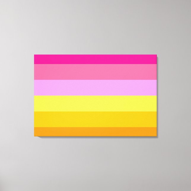 Lienzo Bandera del Orgullo Lesbiano (Alba) (Anverso)