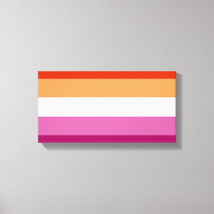 Lienzo Bandera del Orgullo Lesbiano LGBTQ