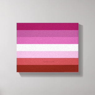 Lienzo bandera del orgullo lésbico femenino de SlipperyJo