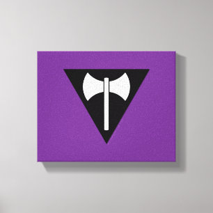 Lienzo bandera del orgullo lésbico SlipperyJoe feminista