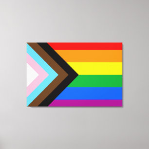 Lienzo Bandera del orgullo LGBTQ+ Progress