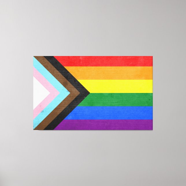 Lienzo Bandera del Orgullo Progreso (Anverso)
