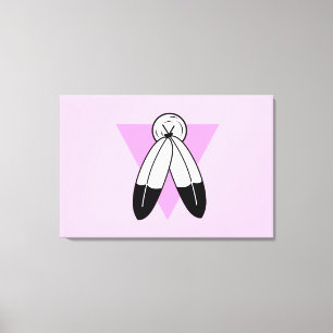 Lienzo Bandera del Triángulo Rosa de Dos Espíritus