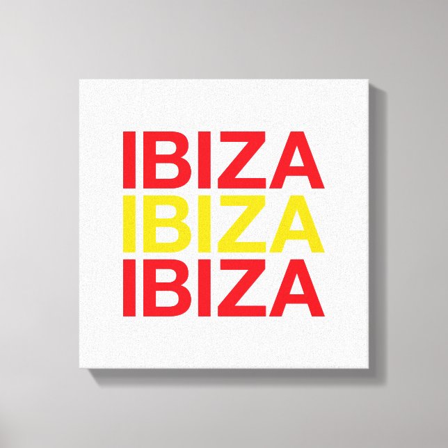 Lienzo Bandera española de IBIZA (Anverso)