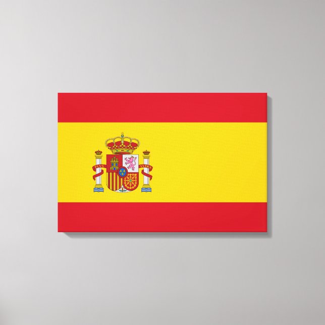 Lienzo Bandera española (España) (Anverso)