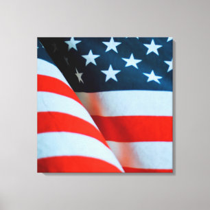 Lienzo Bandera estadounidense de los Estados Unidos Blanc