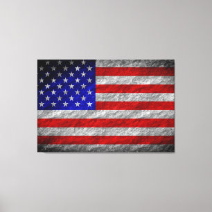 Lienzo Bandera estadounidense ondulada 5