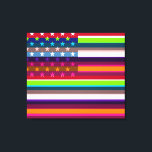 Lienzo Bandera estadounidense Pop Art 7<br><div class="desc">American Flag Pop Art. El diseño está disponible en otros productos.</div>
