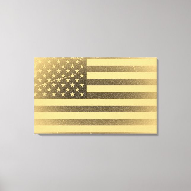 Lienzo Bandera estadounidense vintage (Anverso)