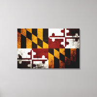 Bandera estatal Black Grunge Maryland