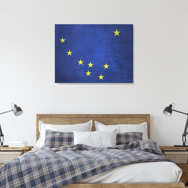 Lienzo Bandera estatal de Alaska (Insitu(Dormitorio))