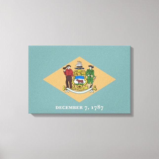 Lienzo Bandera estatal de Delaware (DE, EE.UU.) (Anverso)