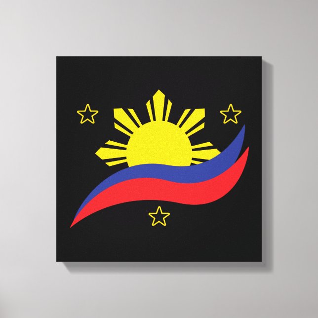Lienzo Bandera filipina de Pinoy de Filipinas (Anverso)
