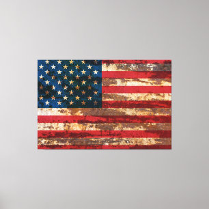 Lienzo Bandera Grunge de Estados Unidos
