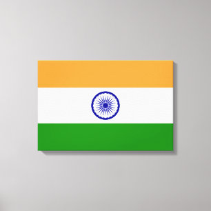Lienzo Bandera india (India) (país del Asia meridional) (