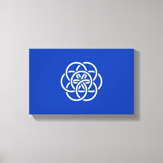 Lienzo Bandera internacional del planeta Tierra (Anverso)