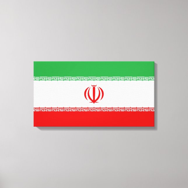Lienzo Bandera iraní (Irán) (persa) (Anverso)