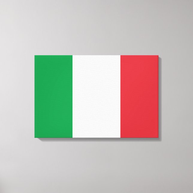 Lienzo Bandera italiana (Italia) (Anverso)