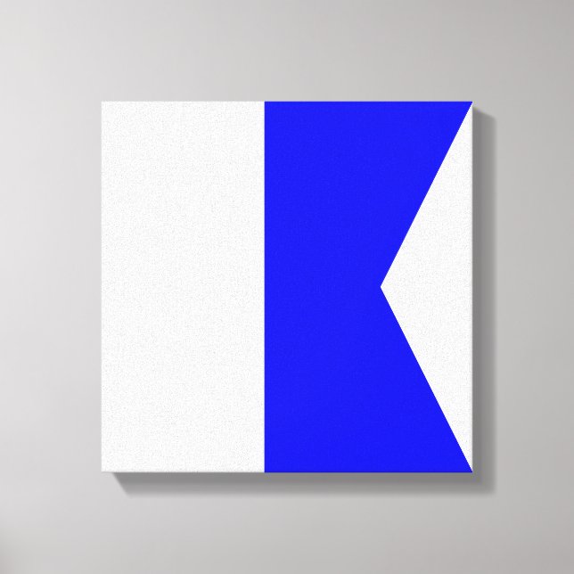 Lienzo Bandera marítima A — Alfa (Anverso)