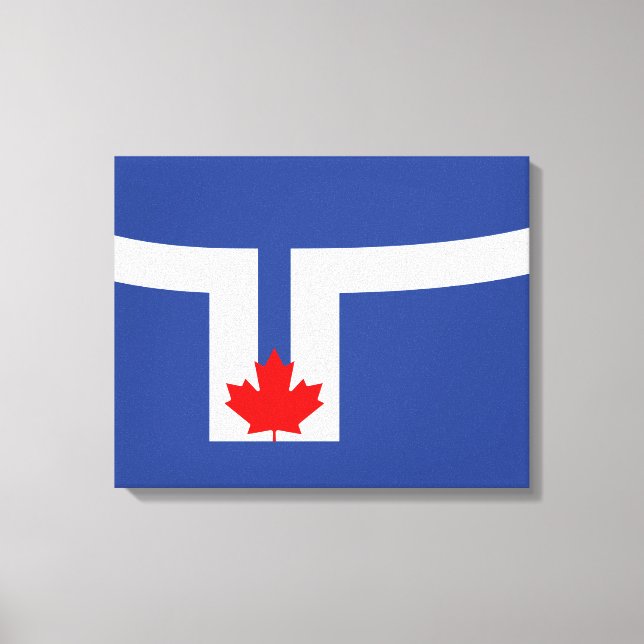 Lienzo Bandera municipal de Toronto (Canadá) (Anverso)