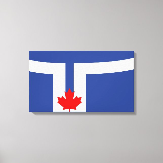 Lienzo Bandera municipal de Toronto (Canadá) (Anverso)