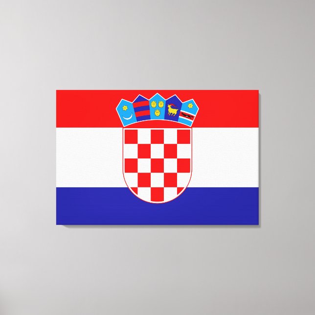 Lienzo Bandera nacional de Croacia Zastava Hrvatske (Anverso)