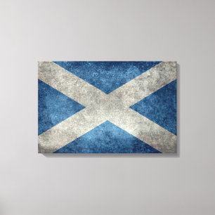 Lienzo Bandera nacional de Escocia, versión vintage