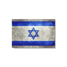 Bandera nacional israelí sobre la textura de piedr